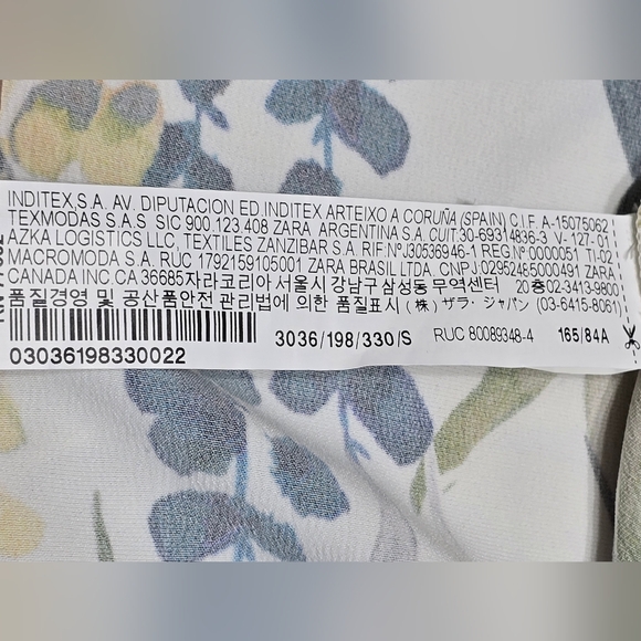 🤩Host Pick❤NWT ZARA Basic Collection Knot Satin Floral Dress Women's Size Small - Picture 12 of 13